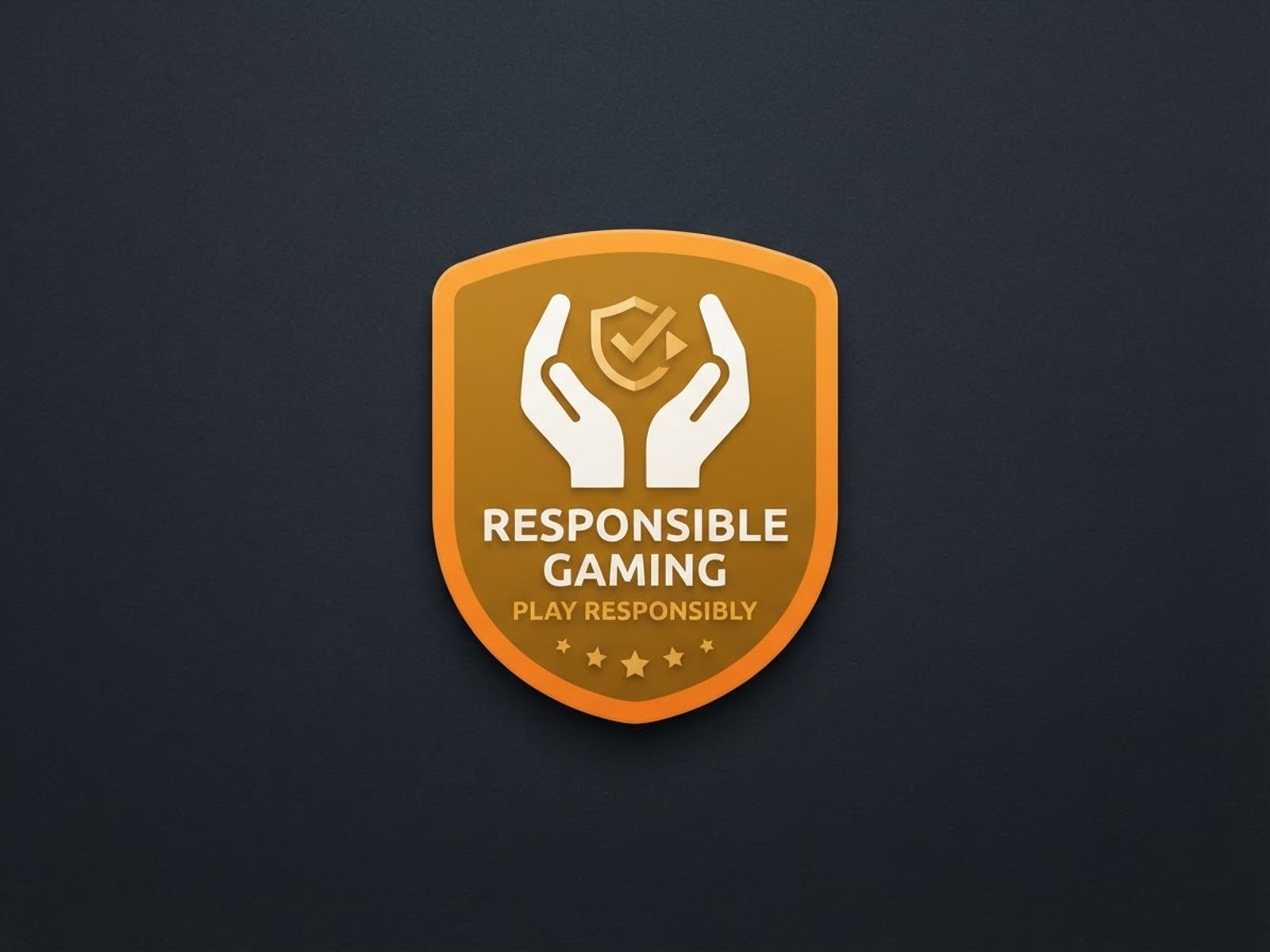 Badge de jeu responsable avec symbole de protection