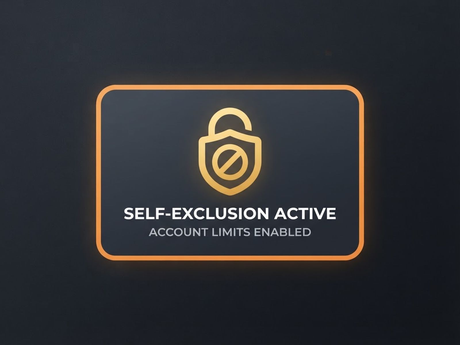 Badge d'auto-exclusion et de limites de jeu